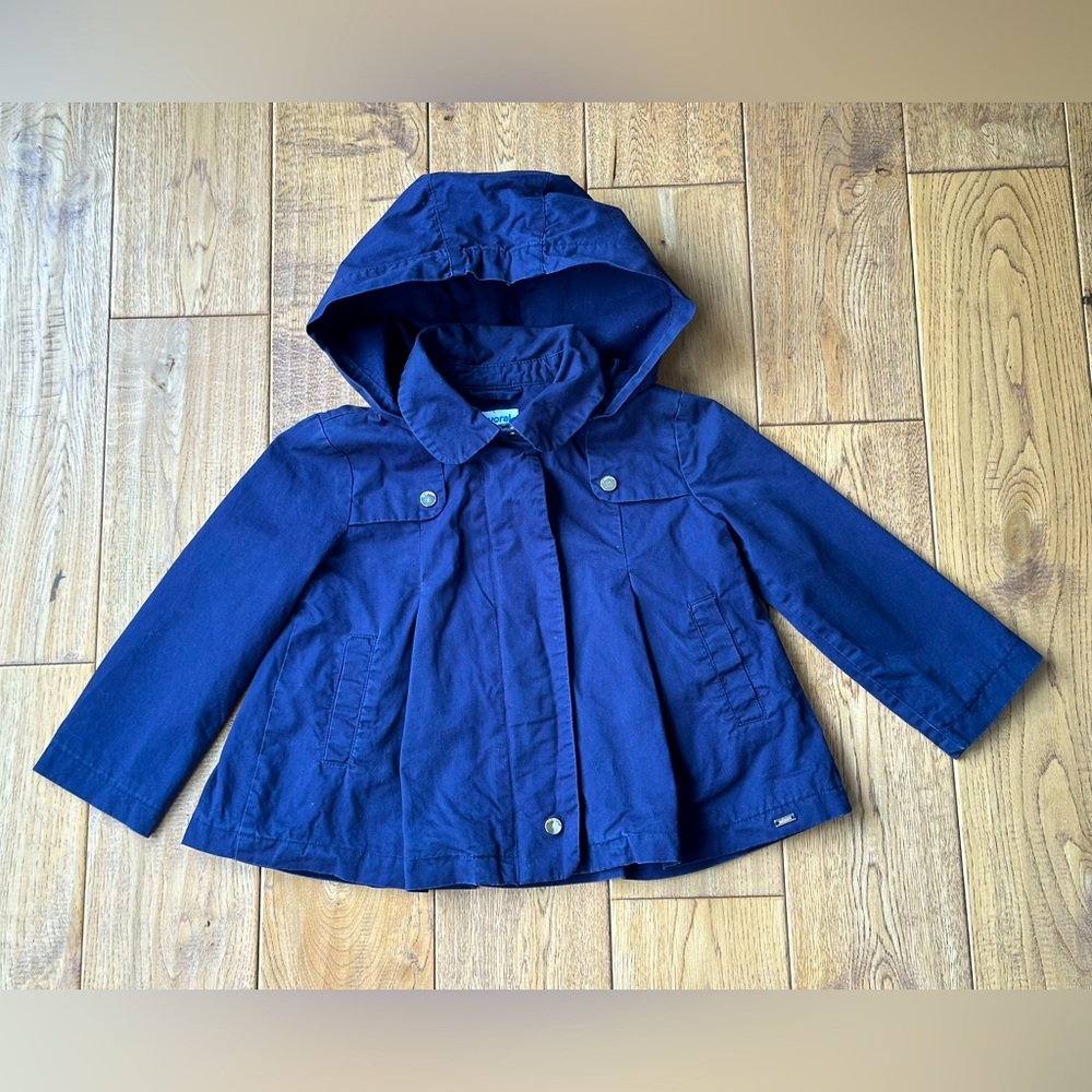 Mayoral Navy Hooded Girls Jacket